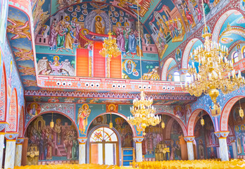 The colorful interior