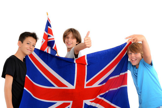 Pr&ecirc;t pour l'anglais 02 - Enfants drapeau Union Jack