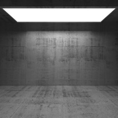 Abstract concrete 3d interior with light portal