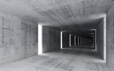 3d render, abstract empty concrete interior background
