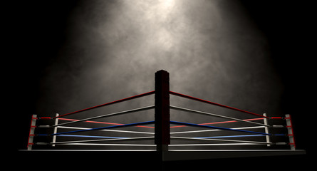 Boxing Ring Spotlit Dark