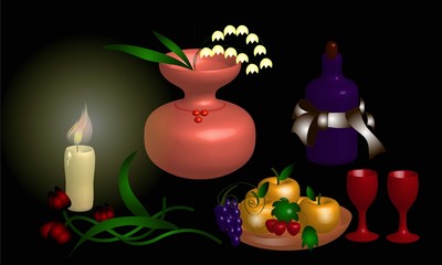 ваза с цветами