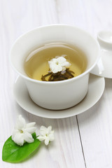 jasmine tea with arabian jasmine flower