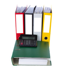 Folder with calculator