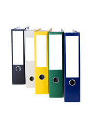 Folder stand in a row