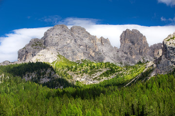View to Dolomites mountains, Italy, Europe