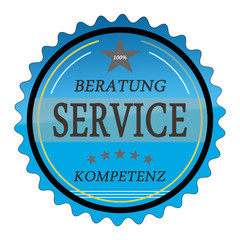 ql31 QualityLabel - Beratung Service Kompetenz - blau g1806
