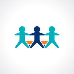 school education and teamwork symbol