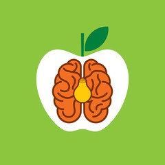 Brain idea or concept illustration