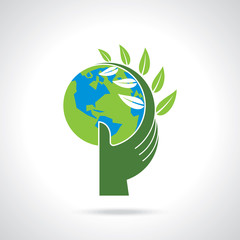 Save the planet vector