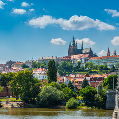 view on the  Prague hrad Czech Republic