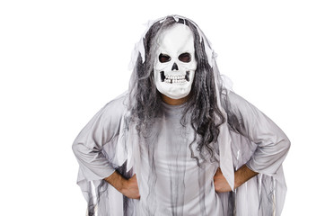 Scary man in halloween concept