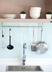 kitchen drying near metal sink