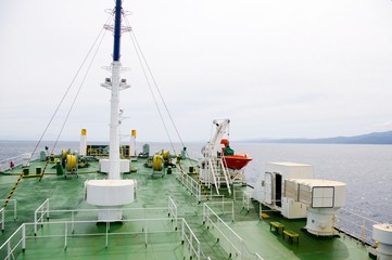 ｄeck of the transport ship