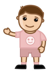 Cute Boy - Vector Character Cartoon Illustration