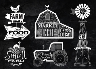 Farm vintage chalk