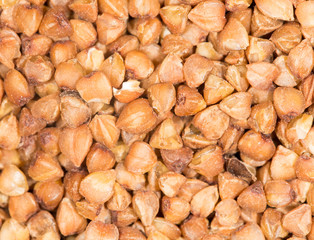 background of buckwheat. close-up