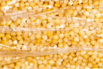 groats as background. close-up