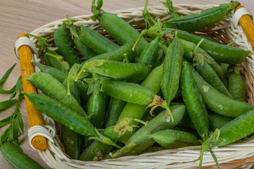 Green fresh peas