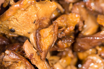 fried mushrooms. close-up