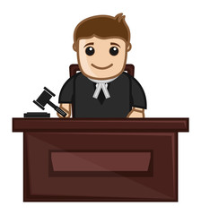 Judge - Vector Character Cartoon Illustration