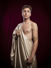 portrait of ancient roman man - obrazy, fototapety, plakaty