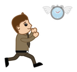 Time Flying Away - Vector Illustration