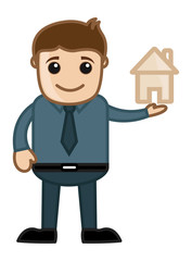 Home Dream Concept - Vector Illustration