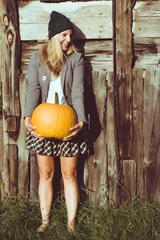 Zelfklevend Fotobehang Halloween pumpkin © Laszlo