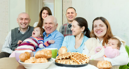 Portrait of happy tmultigeneration family