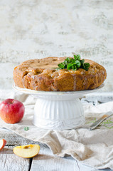 Apple cake with cinnamon