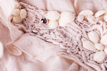 Floral embroidery on a garment