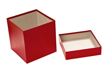 Red Empty Gift Box With Lid