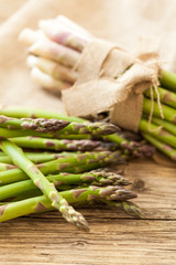 Fresh healthy green asparagus spears