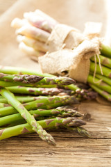 Fresh healthy green asparagus spears
