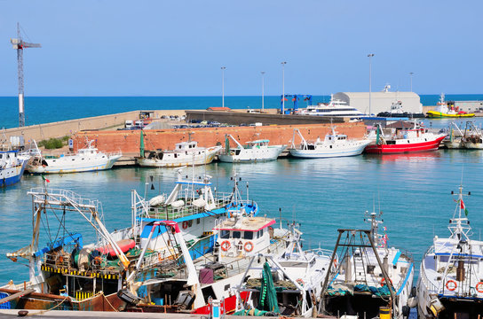 Fototapeta the port of Termoli, Molise, Italy