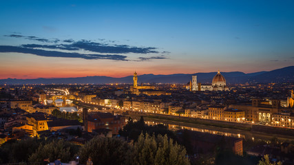 Fototapeta na wymiar Florence Skyline after sunset