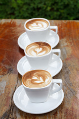 Cup of latte coffee