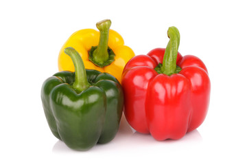 bell peppers or capsicum isolated on white background