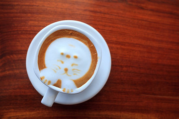 Cup of latte coffee