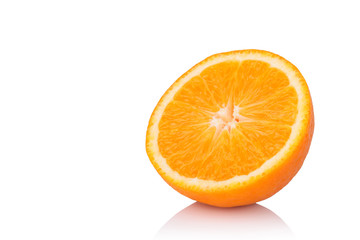 slice orange isolated on white background