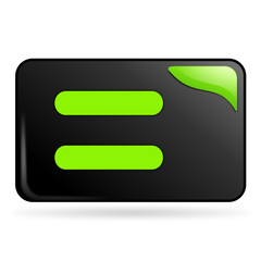 égal sur bouton web rectangle vert