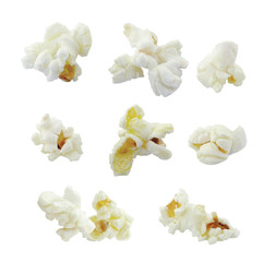 Pop corn collection isolated on white background