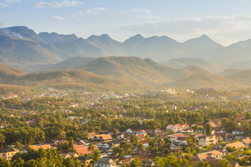 Fototapeta premium Luang Prabang above view, Laos