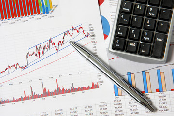 Business finance chart and tol