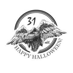 design element for halloween. hand drawn. vector eps 8