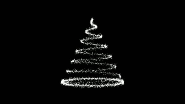 christmas tree  black and white