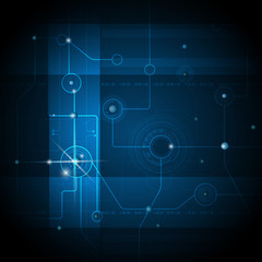 Fototapeta na wymiar Vector illustration.Abstract hi-tech blue background