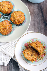 Carrot and apple muffins