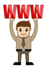 WWW Concept - Cartoon Vector